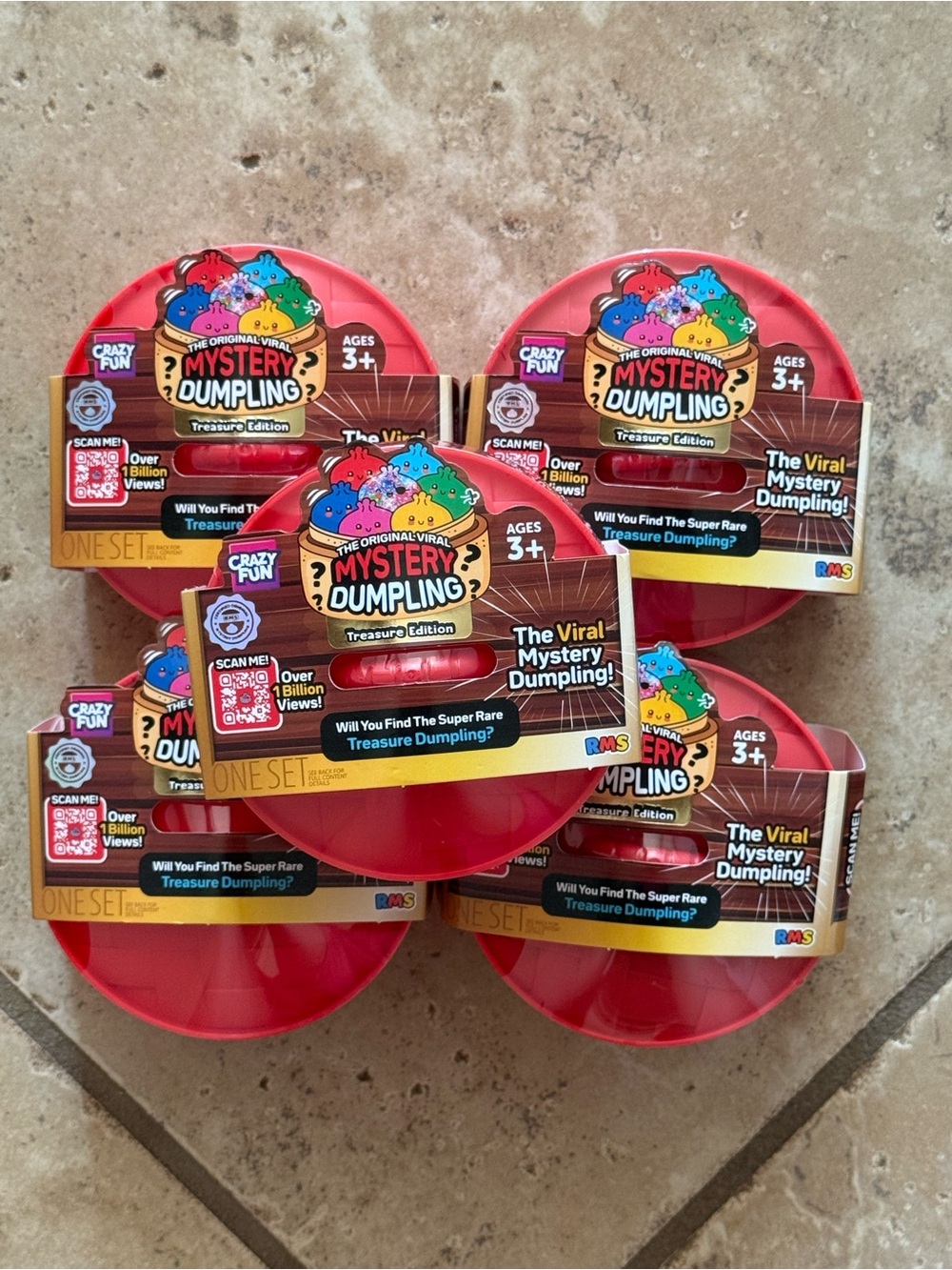 Mystery Dumpling Treasure Edition Surprise Toy - Red lot of 5